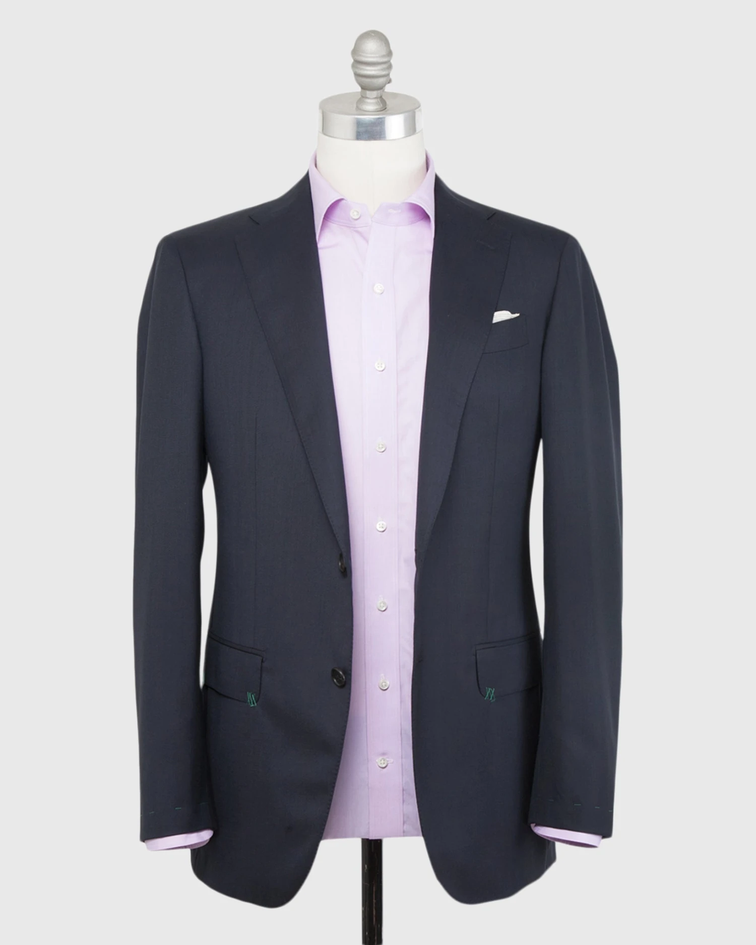 Kincaid No. 3 Suit In Navy Blue Sharkskin - Image 2