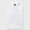 French-Cuff Bib-Front Tuxedo Shirt In White Pique/Poplin