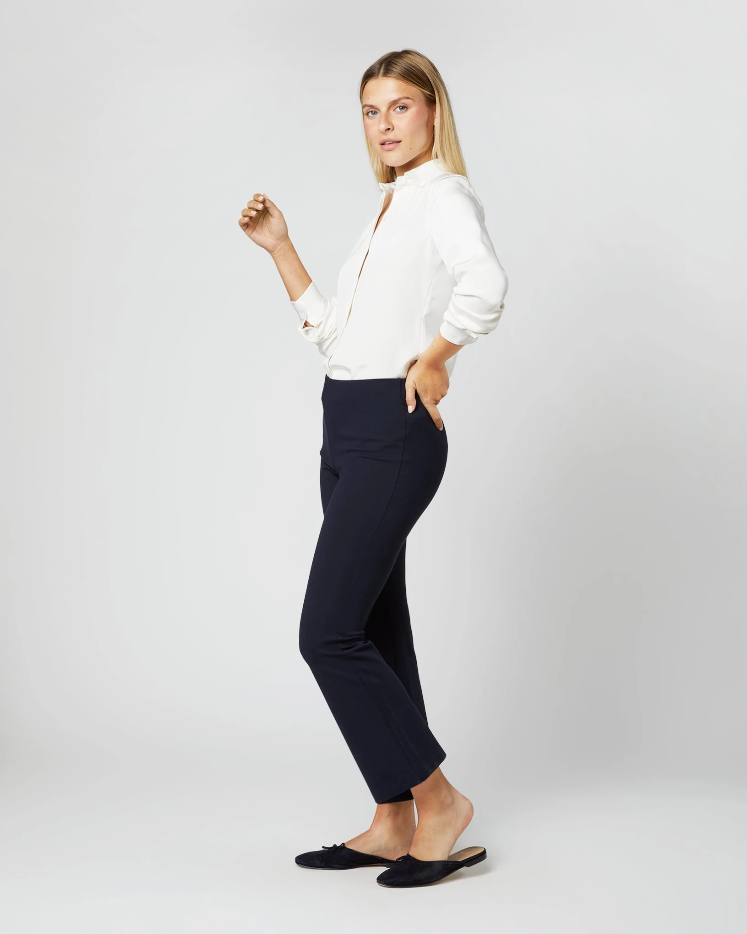 Icon Blouse In Ivory Silk Crepe De Chine - Image 4