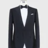 Kincaid No. 3 Peak Lapel Tuxedo In Navy Wool Mohair With Silk Grosgrain Trim
