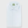 Slim-Fit Spread Collar Dress Shirt In Sky Blue Roxford