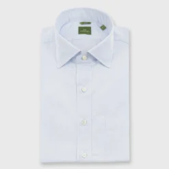 Slim-Fit Spread Collar Dress Shirt In Sky Poplin
