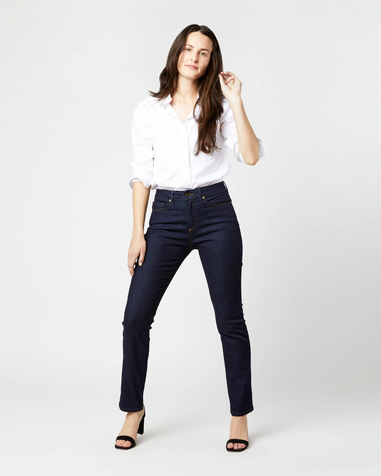 Straight Leg 5-Pocket Jean In Indigo Stretch Denim - Image 2