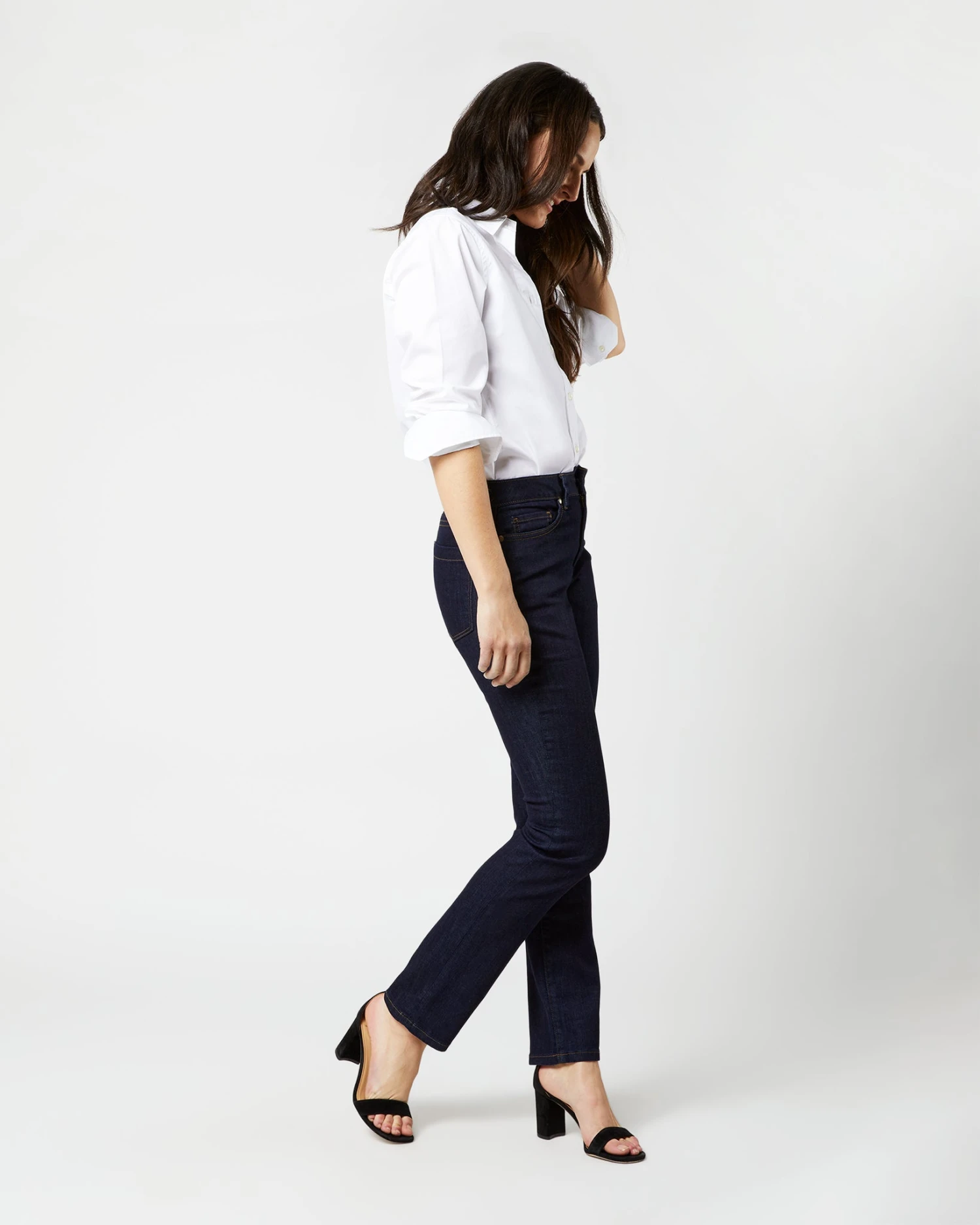 Straight Leg 5-Pocket Jean In Indigo Stretch Denim - Image 5