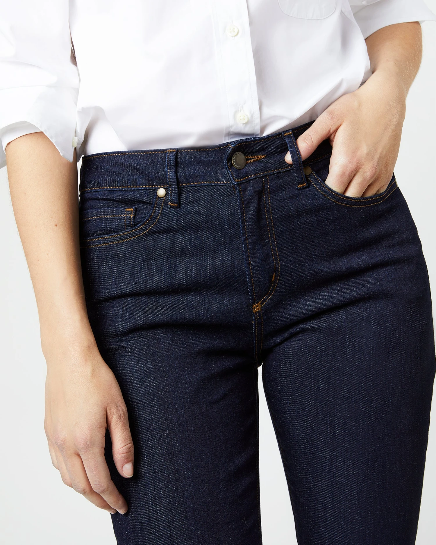 Straight Leg 5-Pocket Jean In Indigo Stretch Denim - Image 7