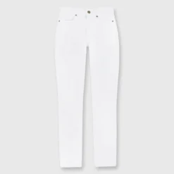 Straight Leg 5-Pocket Jean In White Stretch Denim