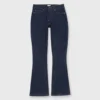 Flare Cropped 5-Pocket Jean In Indigo Stretch Denim