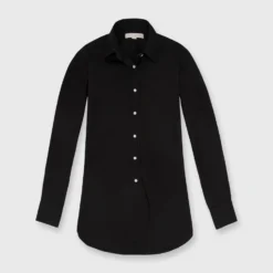 Boyfriend Shirt In Black Poplin