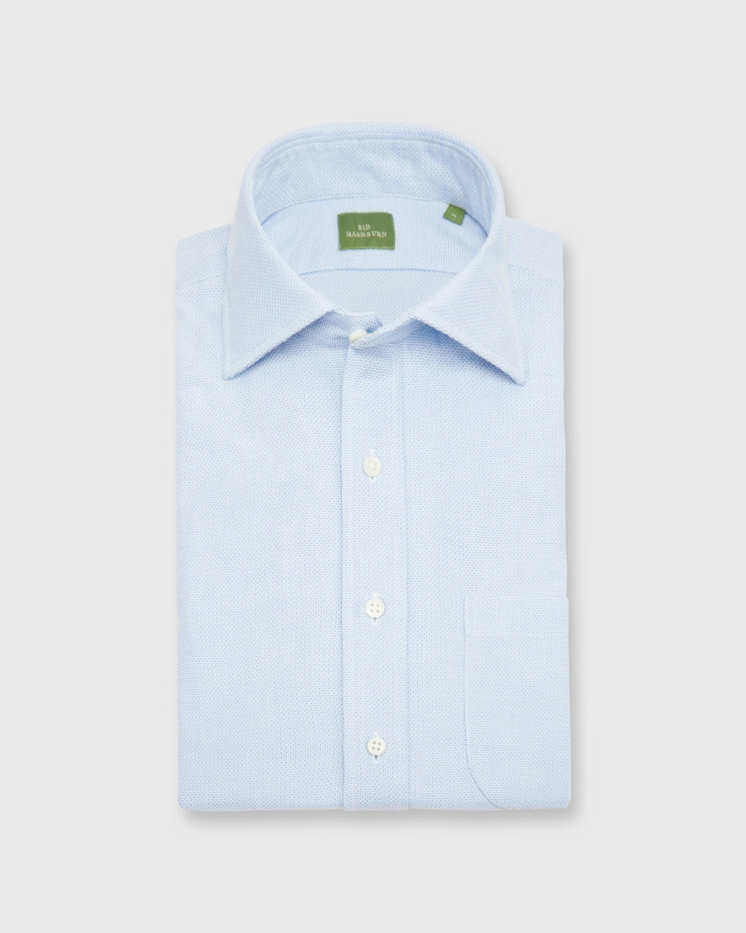 Spread Collar Sport Shirt In Light Blue Cellulare