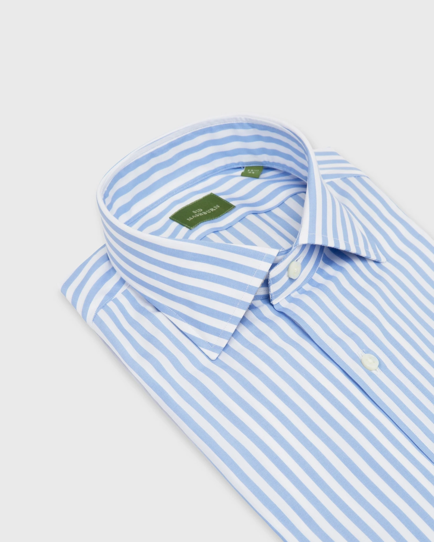 Spread Collar Dress Shirt In Sky Awning Stripe Poplin - Image 2