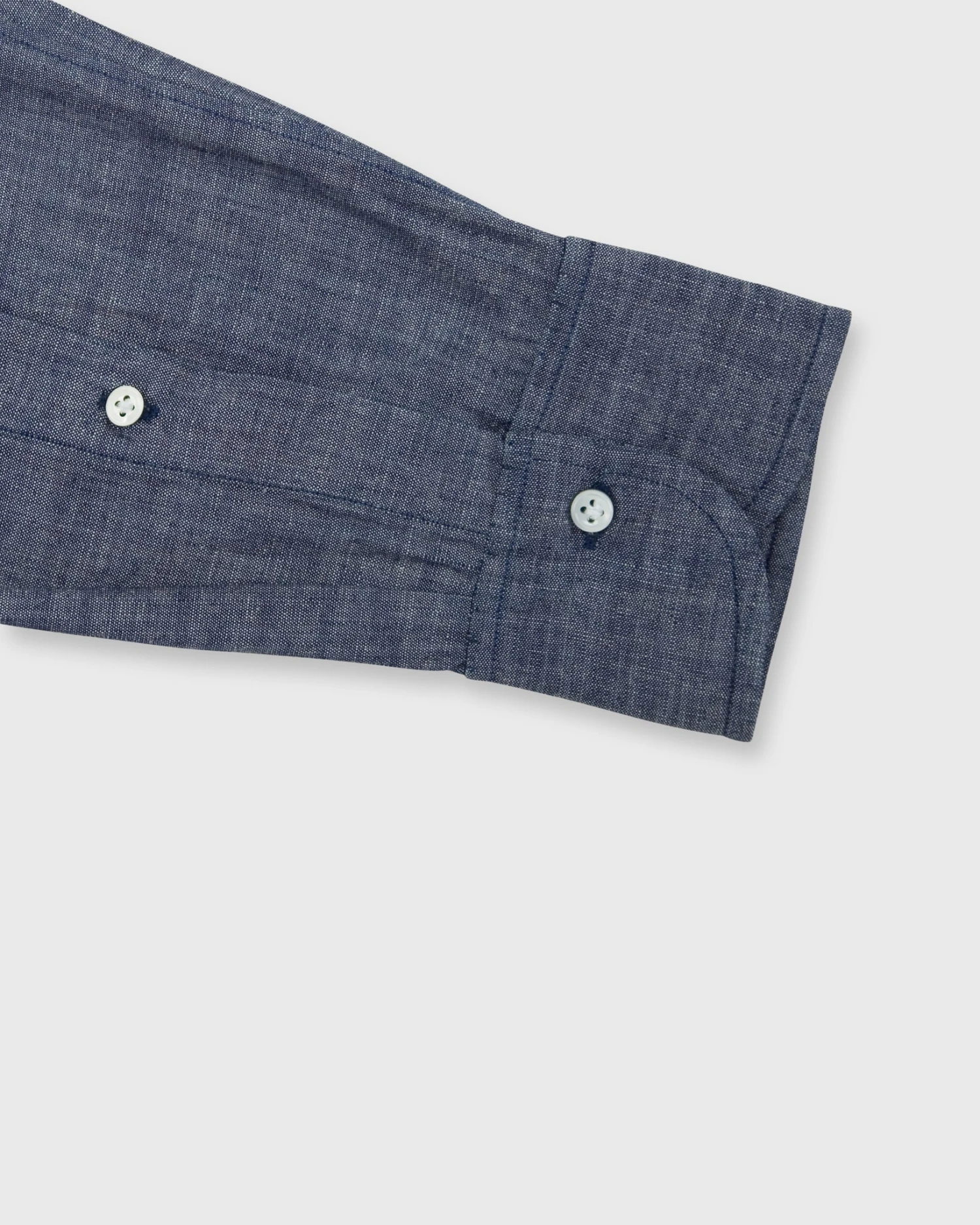 Otto Handmade Sport Shirt In Medium Washed Indigo Chambray - Image 5