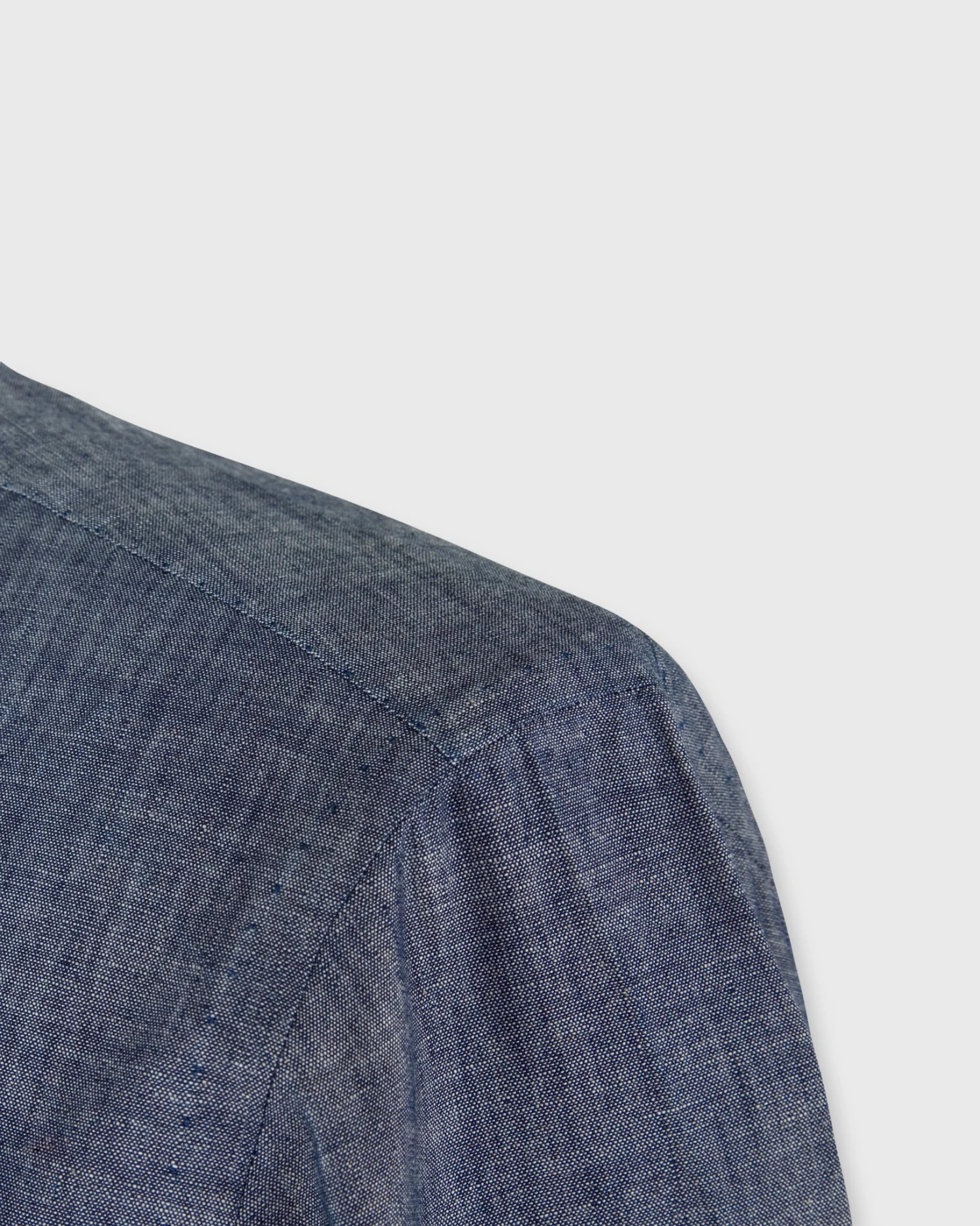Otto Handmade Sport Shirt In Medium Washed Indigo Chambray - Image 6