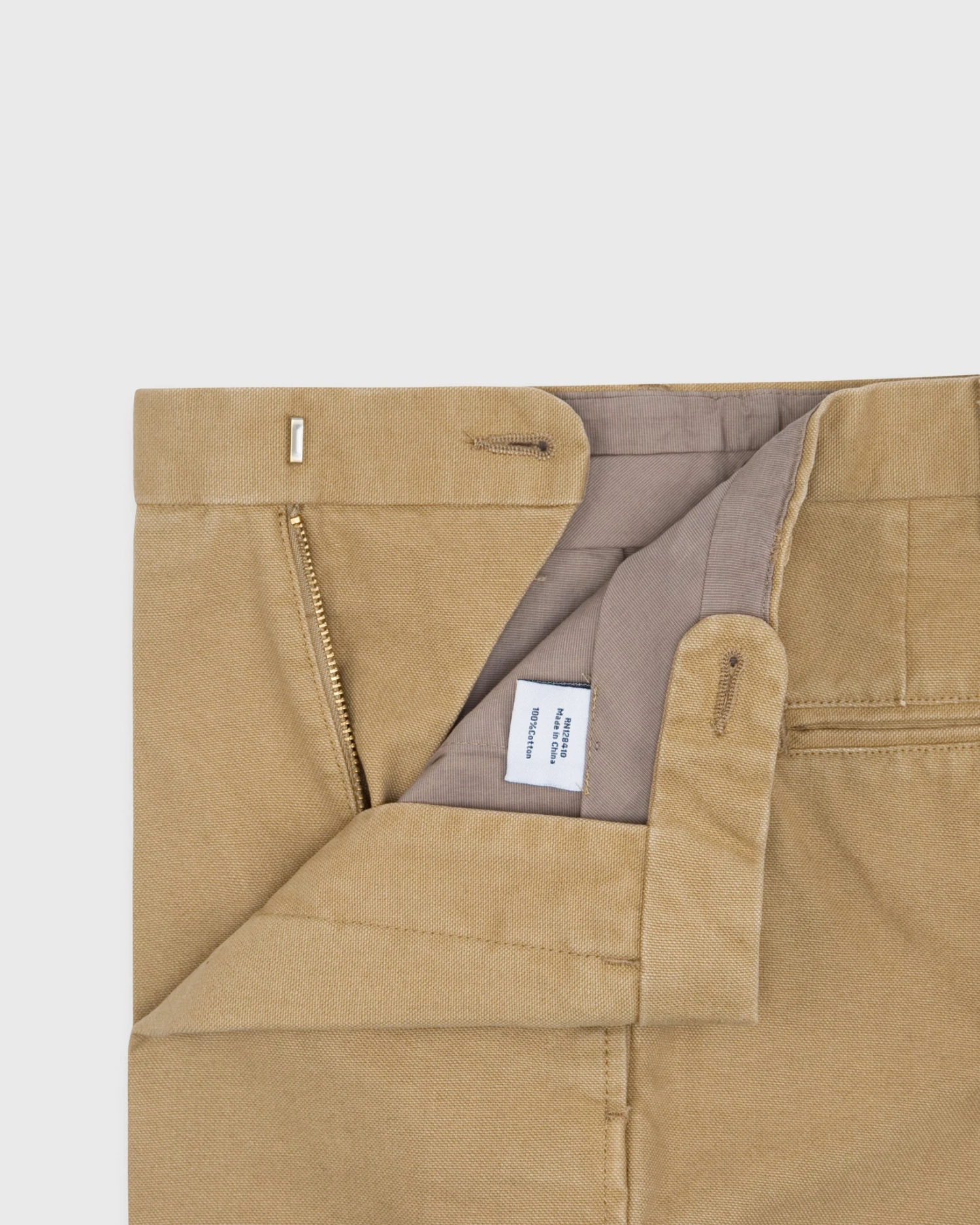 Garment-Dyed Sport Trouser In British Khaki Canvas - Image 3