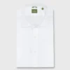 Slim-Fit Spread Collar Sport Shirt In White Poplin