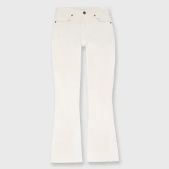 Flare Cropped 5-Pocket Jean In Natural Stretch Denim