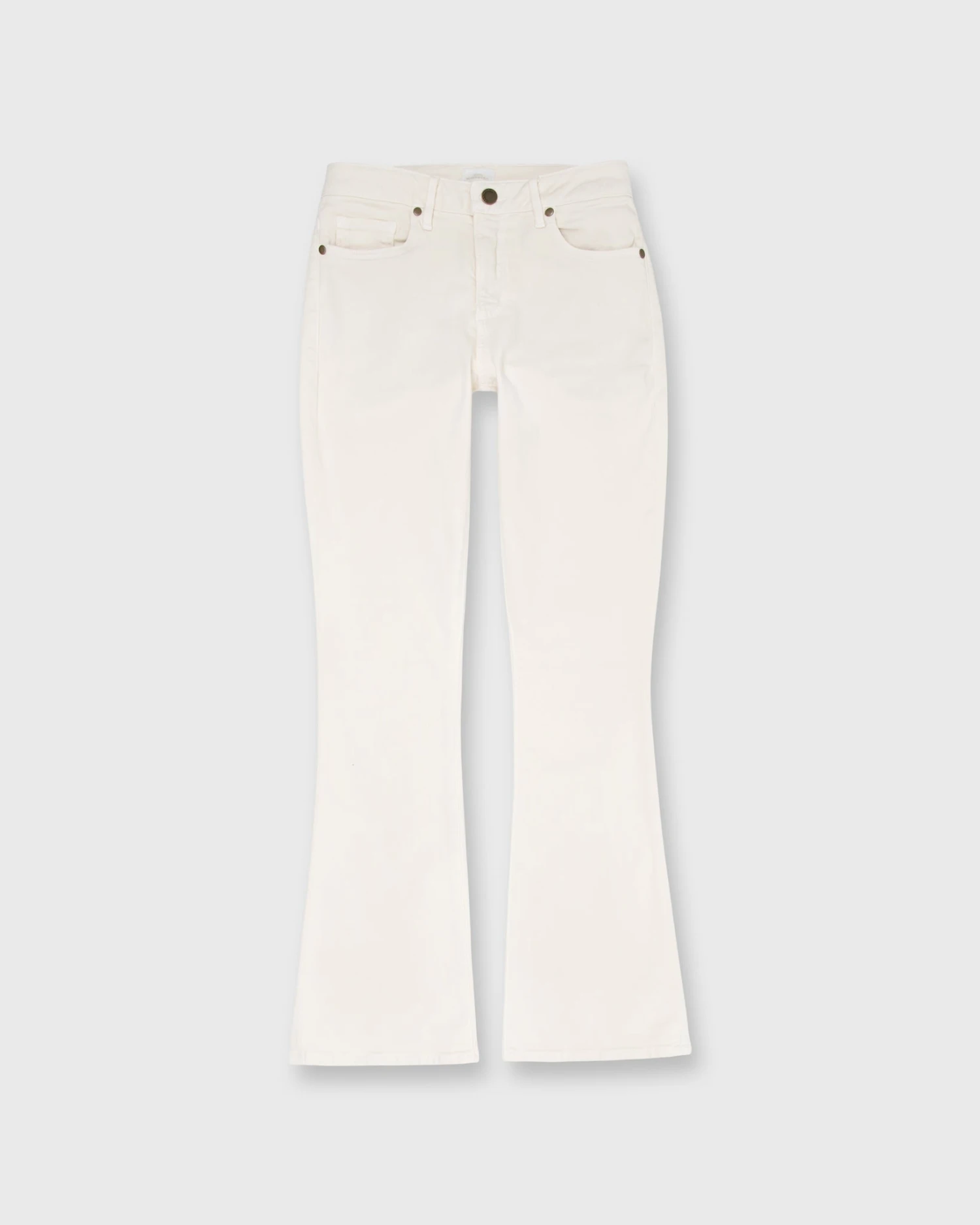 Flare Cropped 5-Pocket Jean In Natural Stretch Denim