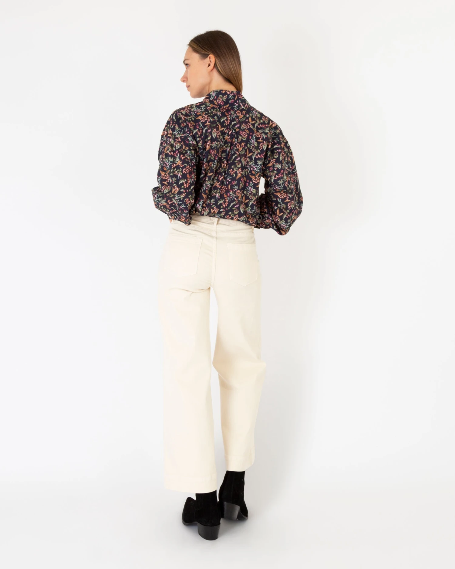 Anaya Popover Shirt In Berry Bittersweet Liberty Fabric - Image 5
