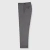 Pleated Dress Trouser In Mid-Grey High-Twist
