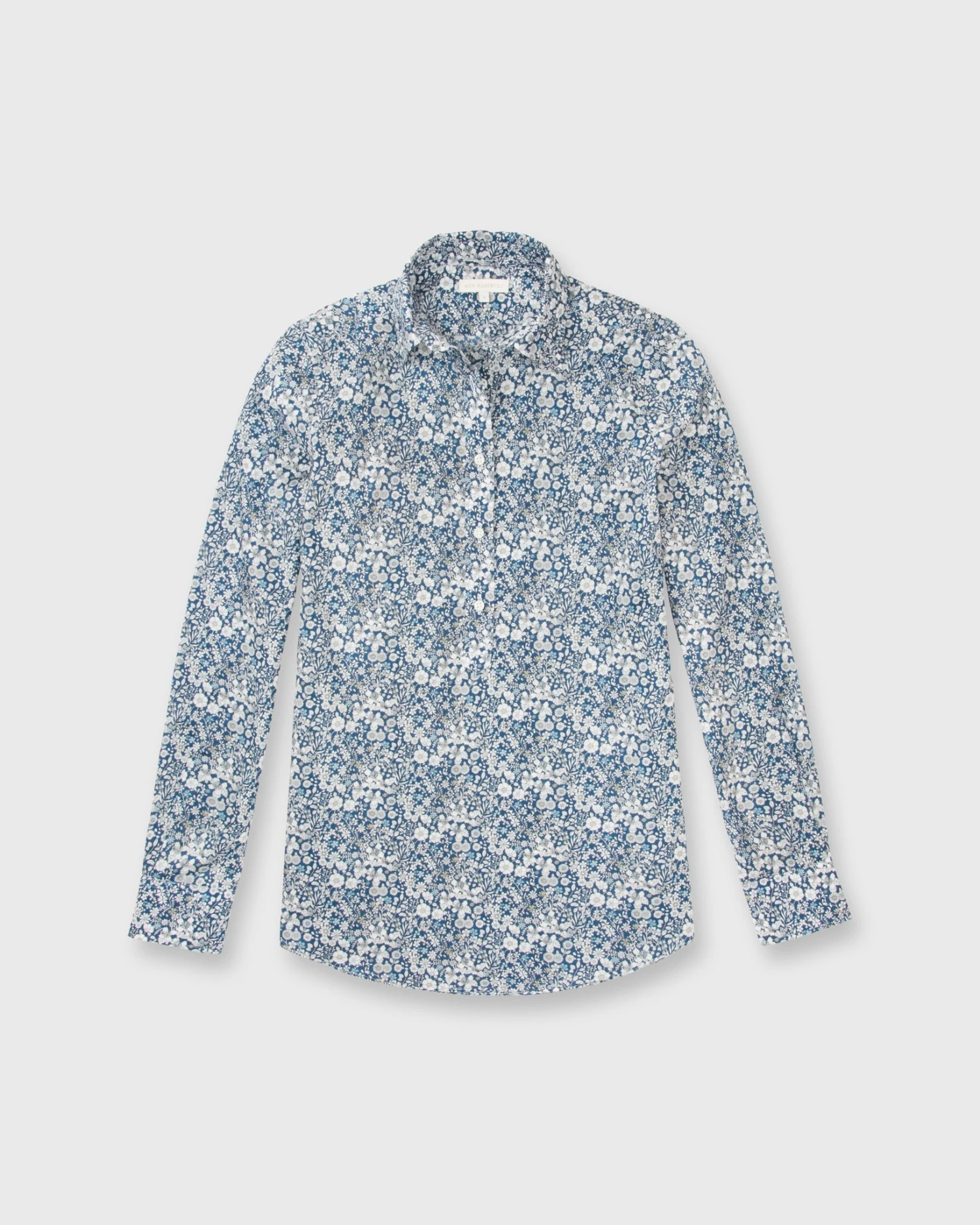 Tomboy Popover Shirt In Blue Multi June's Meadow Liberty Fabric