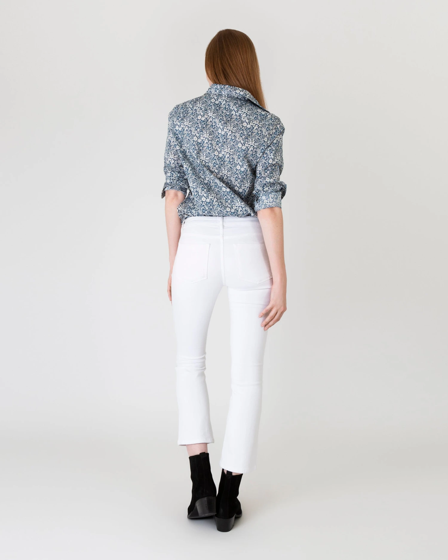Tomboy Popover Shirt In Blue Multi June's Meadow Liberty Fabric - Image 4