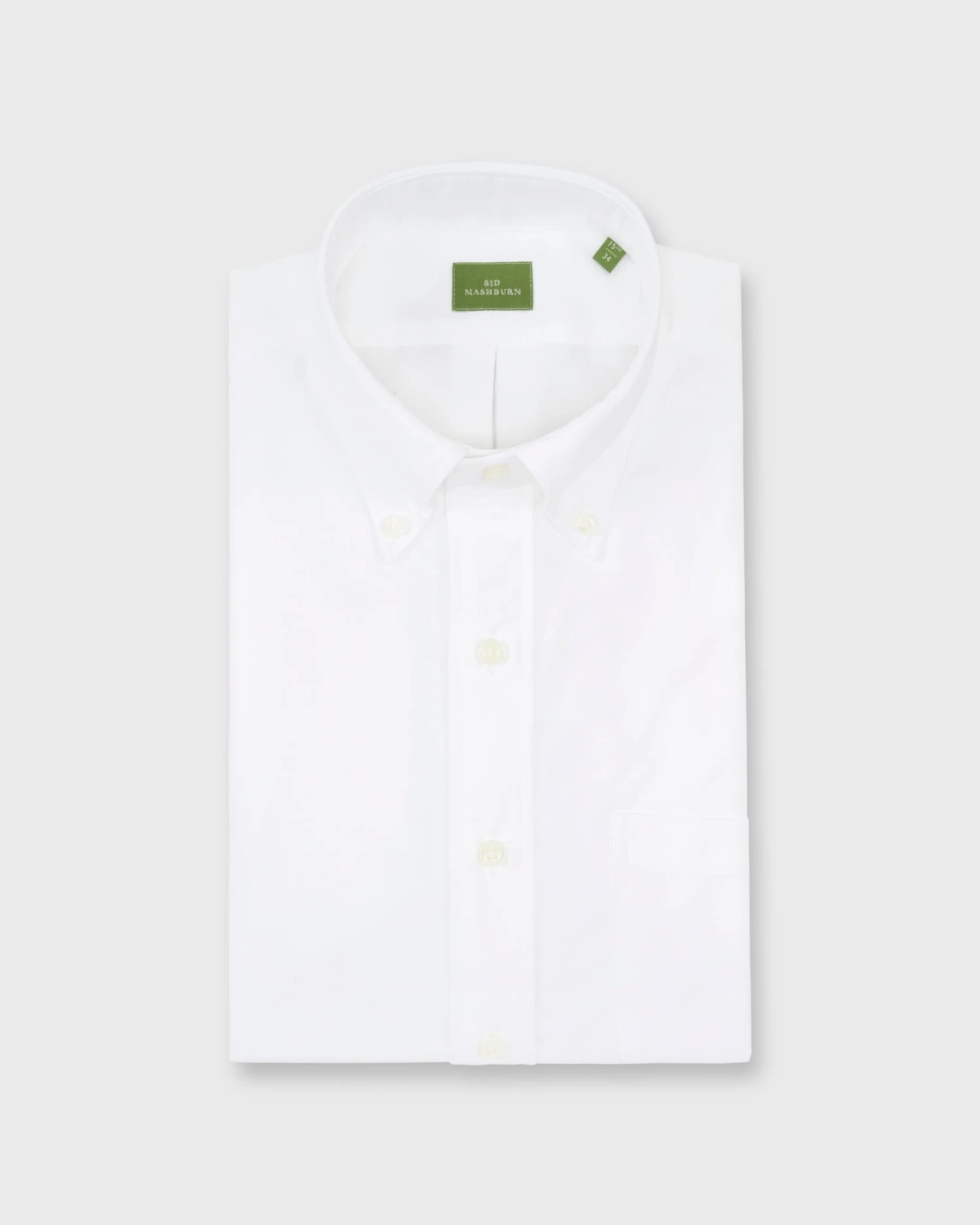 Button-Down Dress Shirt In White Oxford