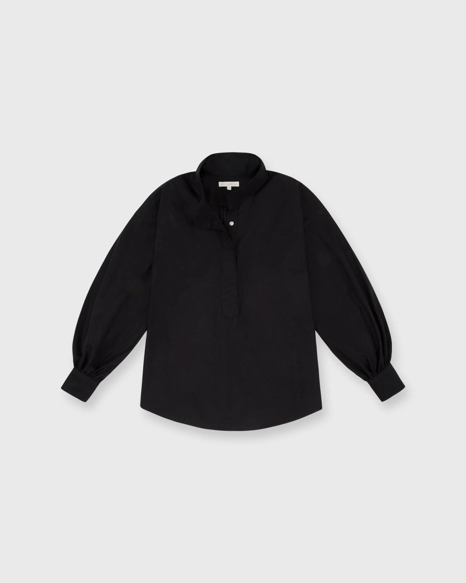 Anaya Popover Shirt In Black Poplin