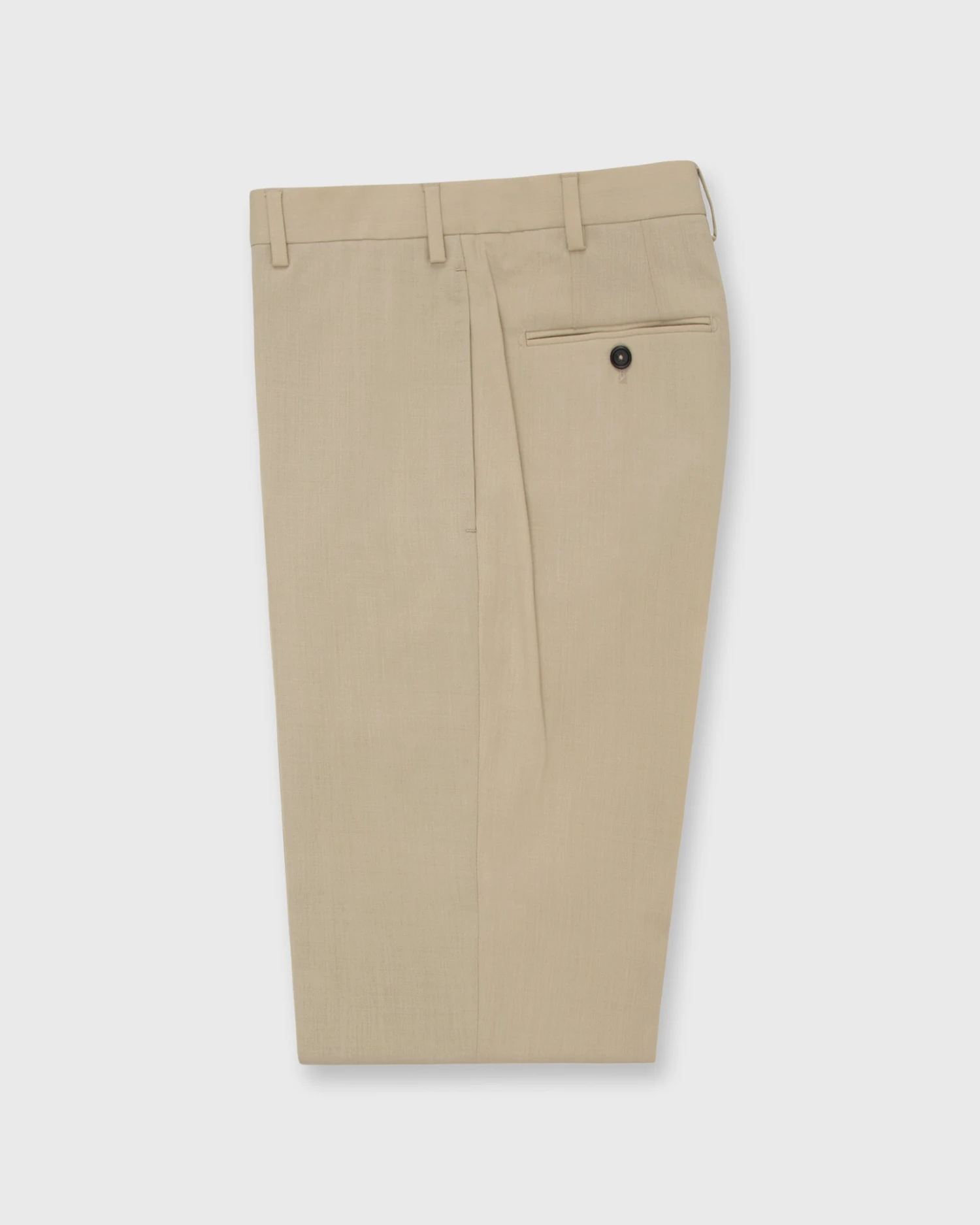 Dress Trouser In Khaki Plainweave - Image 2