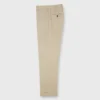 Dress Trouser In Khaki Plainweave