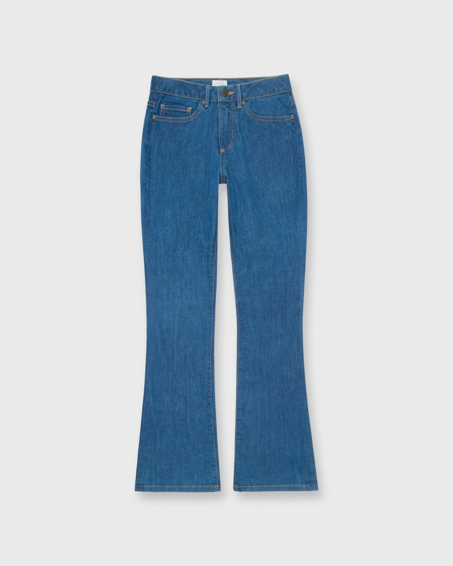 Flare Cropped 5-Pocket Jean In 3-Year Indigo Stretch Denim