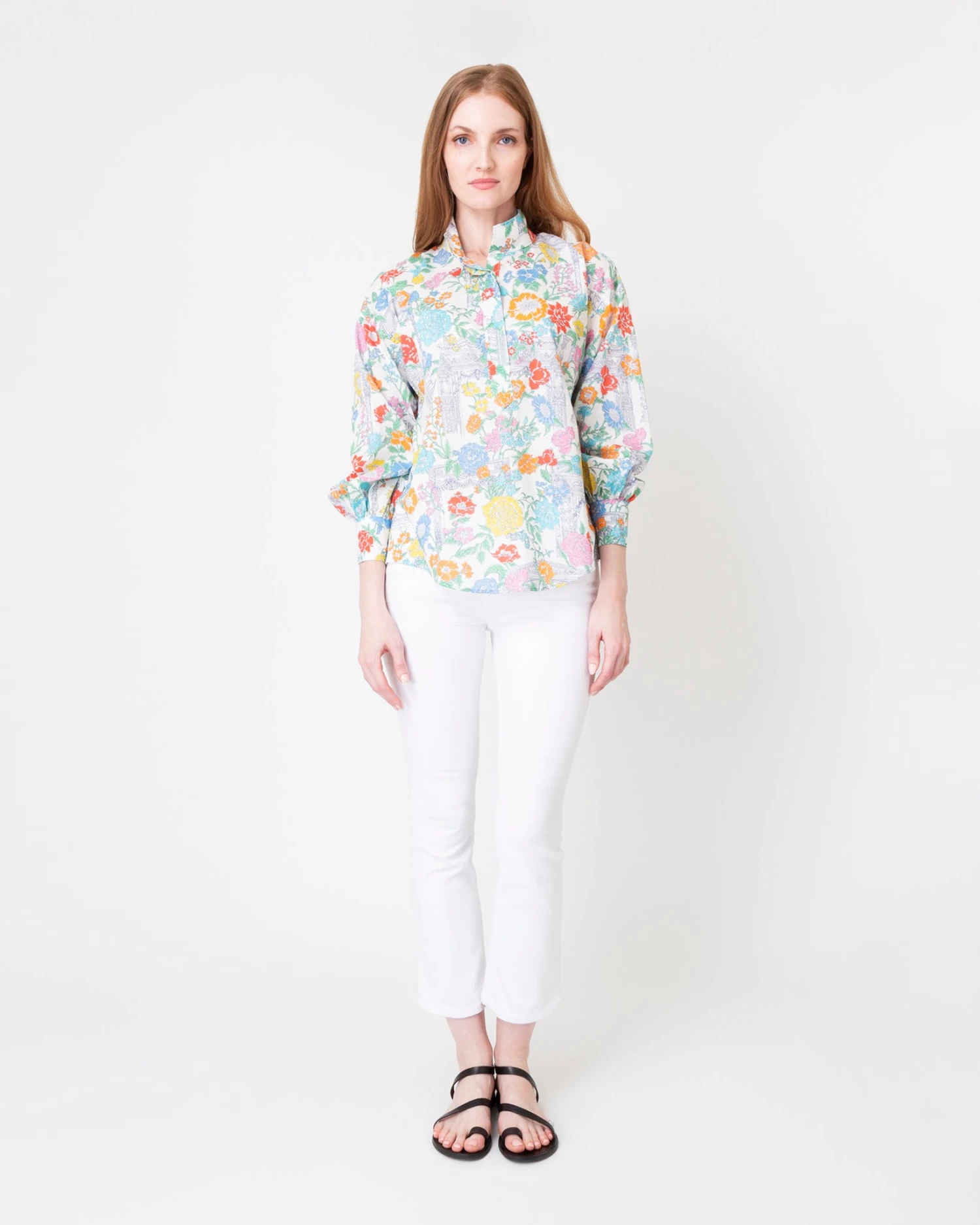 Anaya Popover Shirt In Multi Mary Liberty Fabric - Image 8
