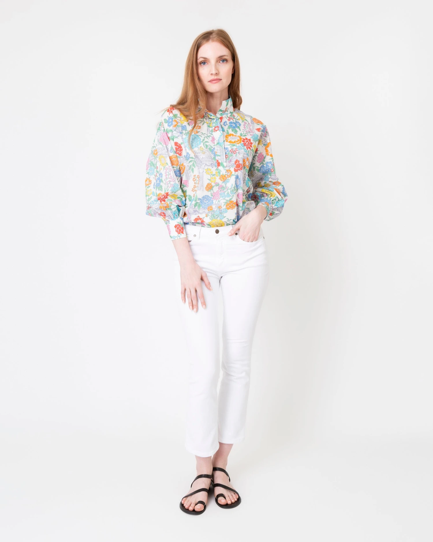 Anaya Popover Shirt In Multi Mary Liberty Fabric - Image 3