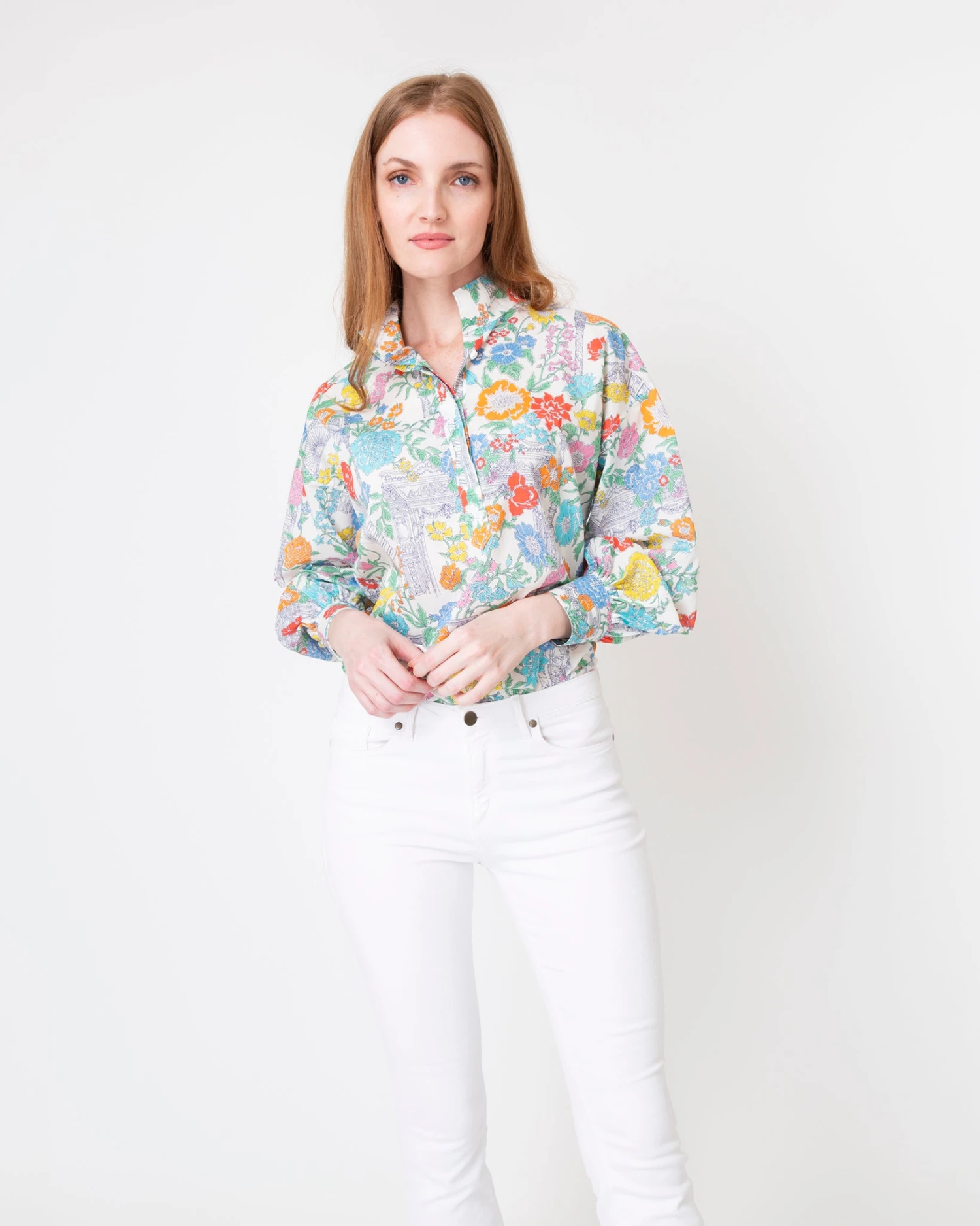 Anaya Popover Shirt In Multi Mary Liberty Fabric - Image 2