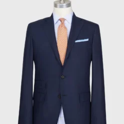 Virgil No. 3 Suit In Midnight Dupioni Silk Plainweave