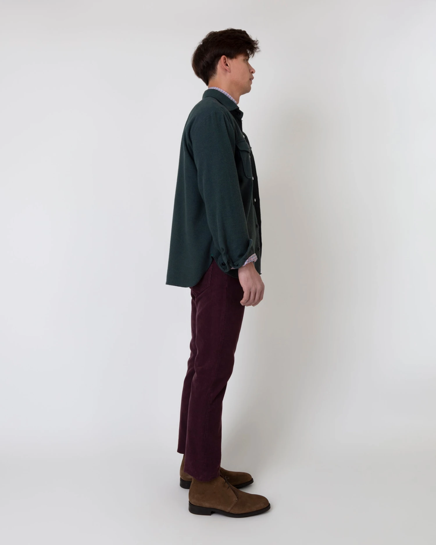CPO Shirt In Heathered Forest Flannel - Image 3