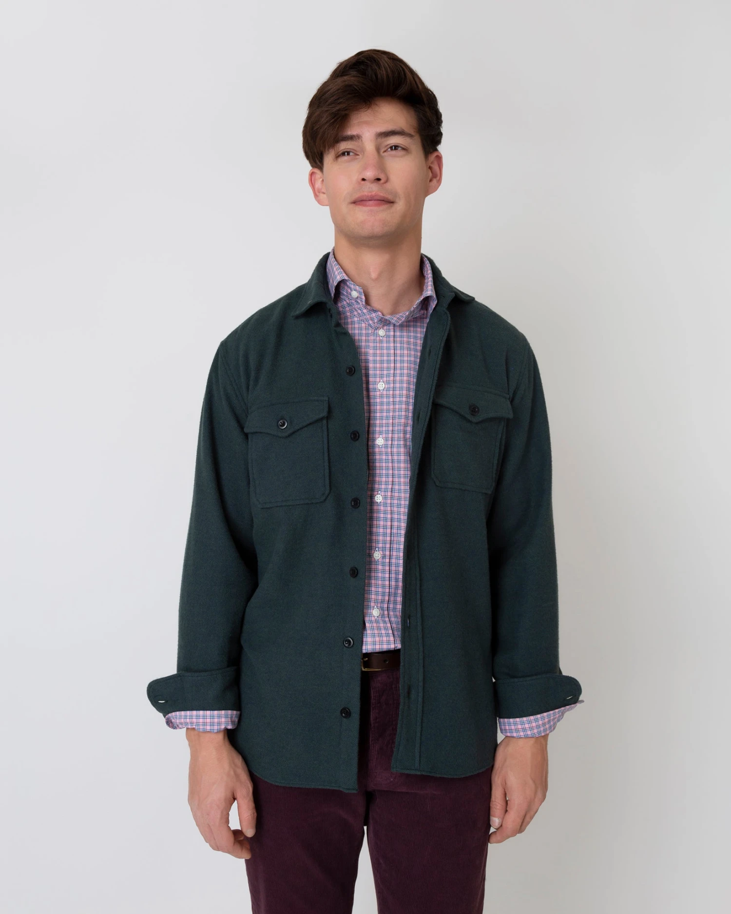 CPO Shirt In Heathered Forest Flannel - Image 2