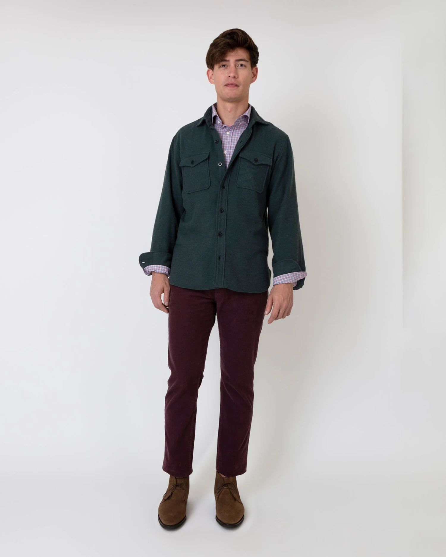 CPO Shirt In Heathered Forest Flannel - Image 6