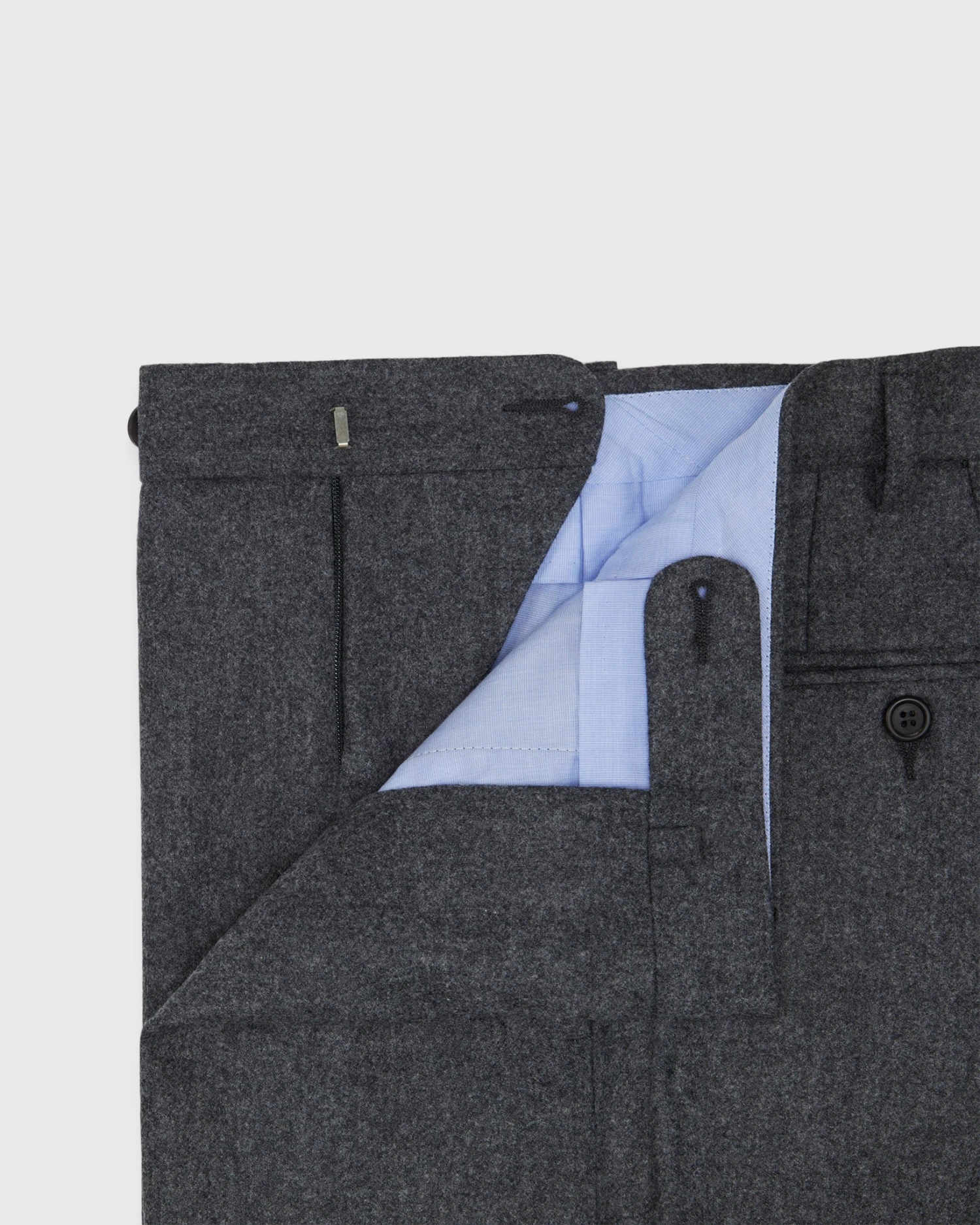 Dress Trouser In Mid-Grey Flannel - Image 7