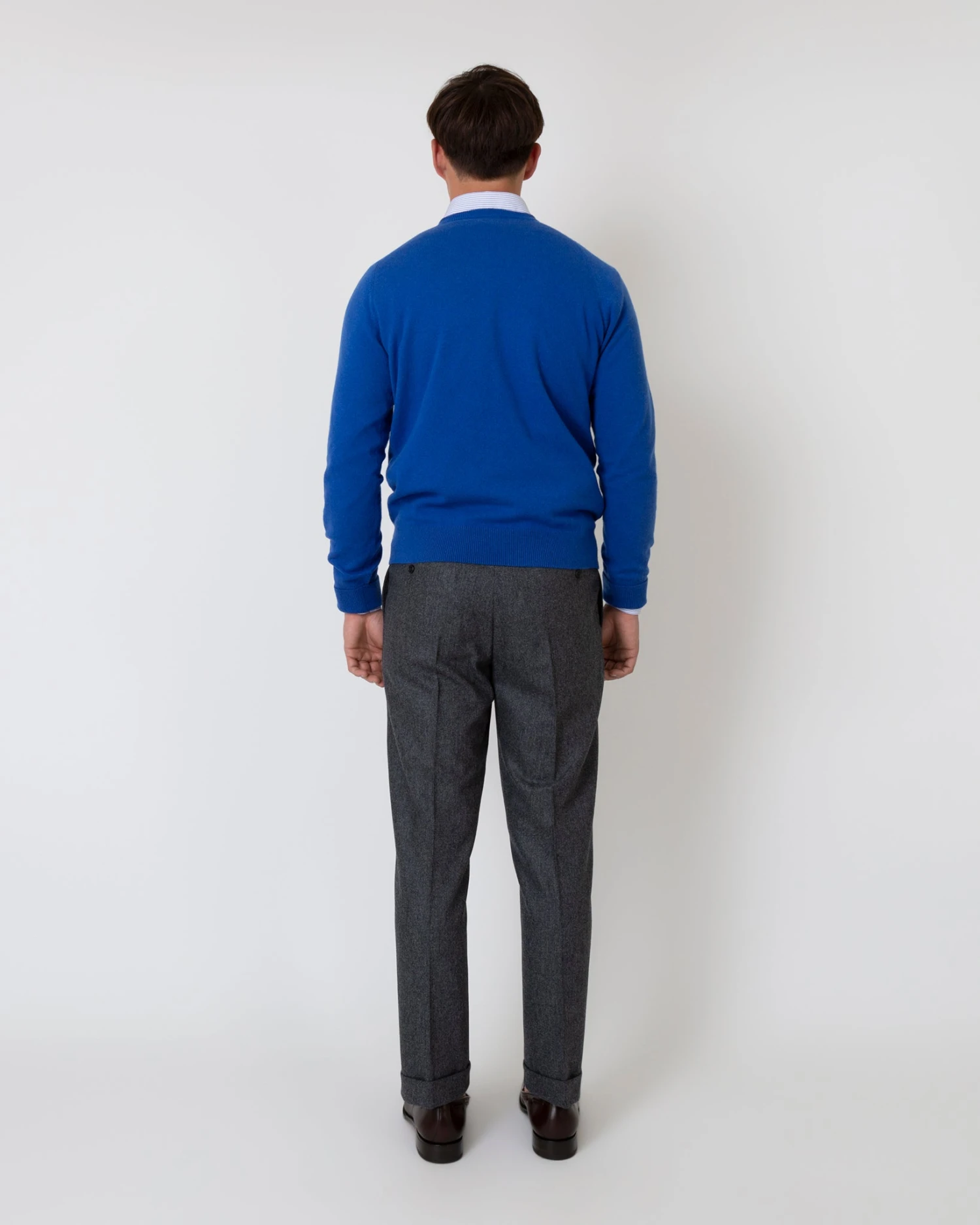 Dress Trouser In Mid-Grey Flannel - Image 5