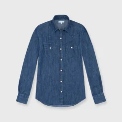 Western Shirt In 1-Year Indigo Denim