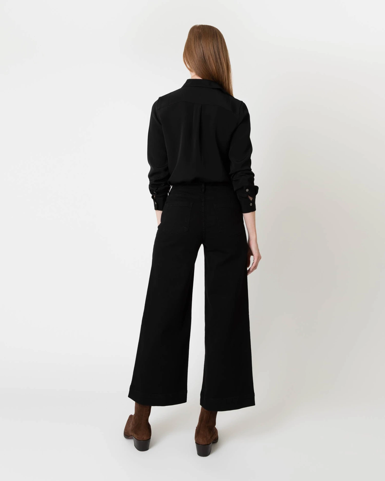 Icon Blouse In Black Silk Crepe De Chine - Image 6