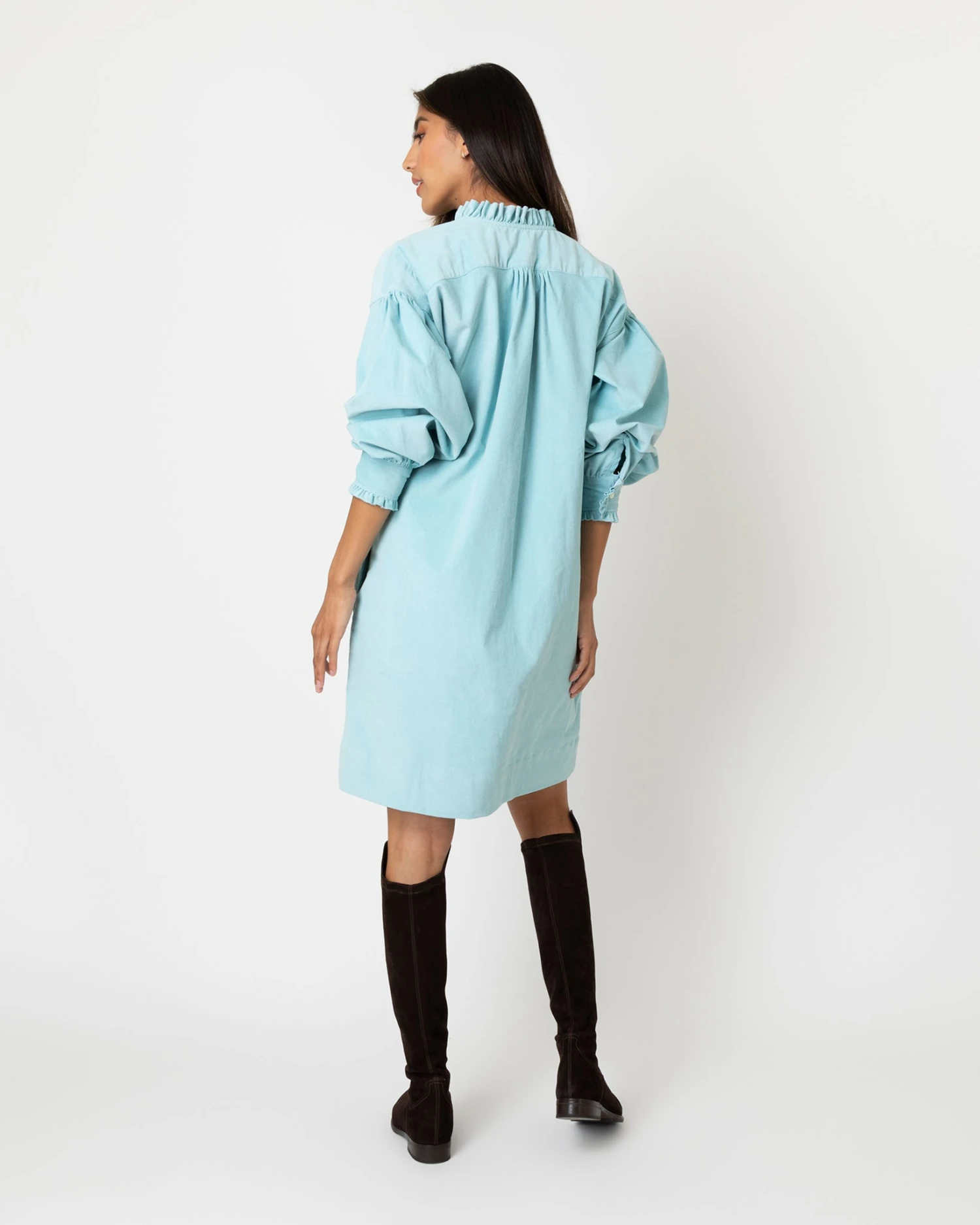 Adaline Dress In Skyline Stretch Cord - Image 7