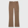 Flare Cropped 5-Pocket Pant In Taupe Stretch Cord