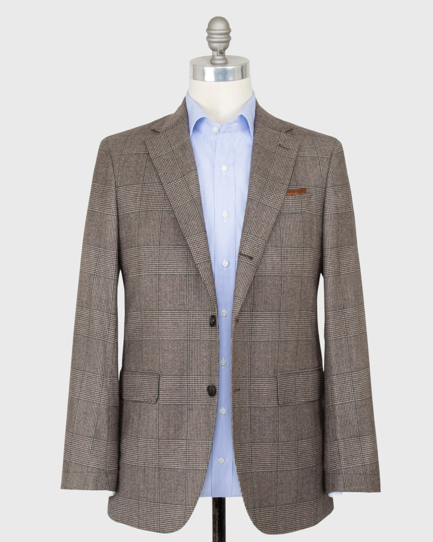 Virgil No. 2 Suit In Brown/Bone/Spruce Wool/Cashmere Flannel - Image 2