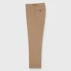 Side-Tab Dress Trouser In Camel Stretch Flannel