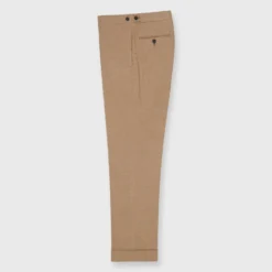 Side-Tab Dress Trouser In Camel Stretch Flannel