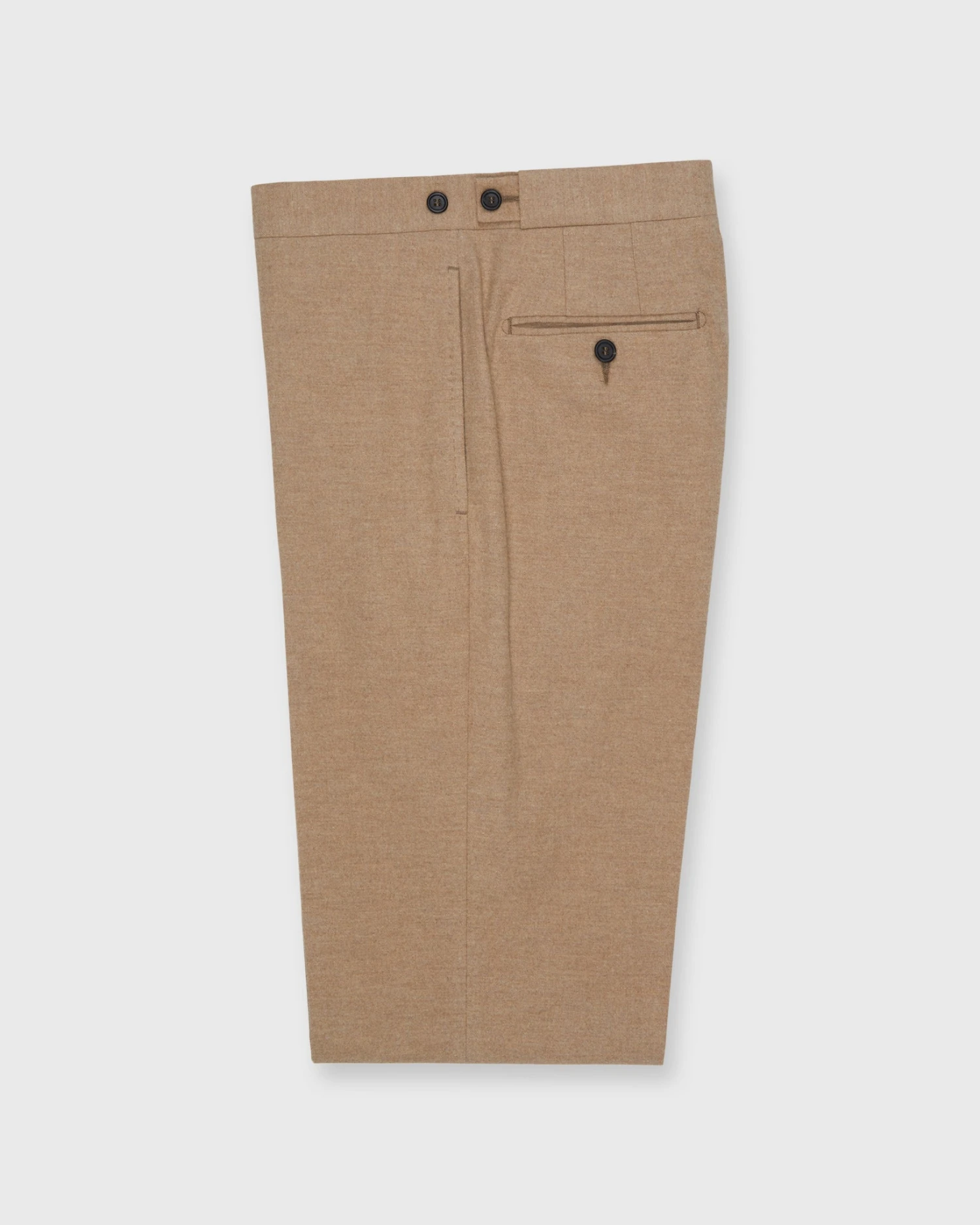 Side-Tab Dress Trouser In Camel Stretch Flannel - Image 2