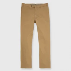 Garment-Dyed Sport Trouser In British Khaki High Ridge Twill