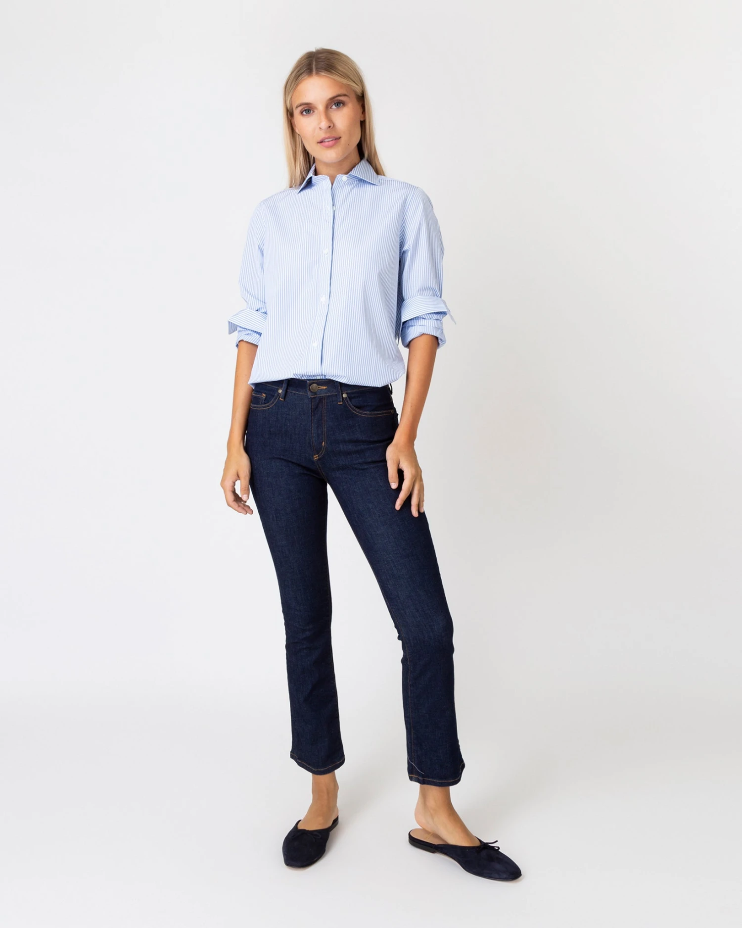 Understudy Shirt In Sky Bengal Stripe Poplin - Image 7