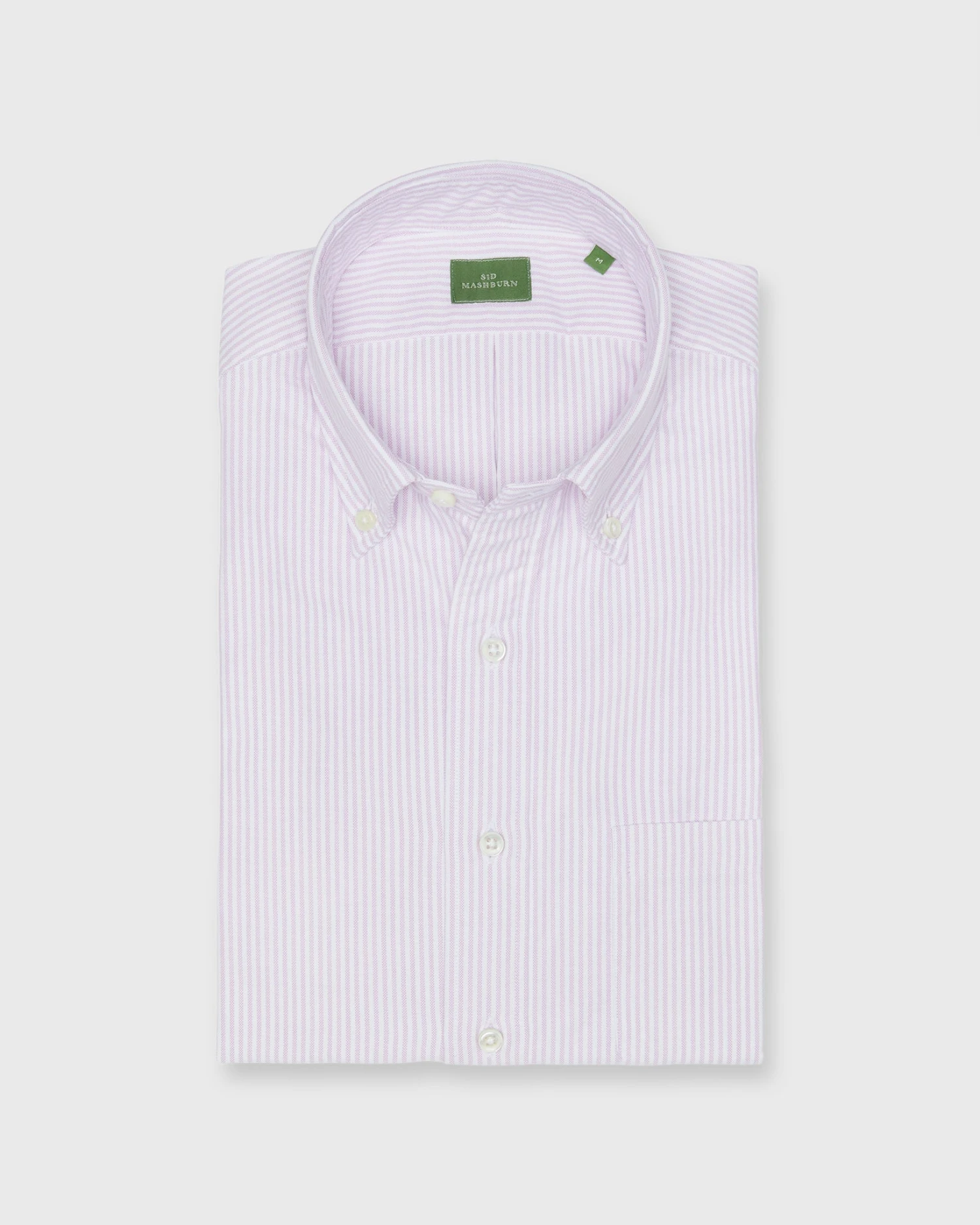 Button-Down Sport Shirt In Light Pink University Stripe Oxford