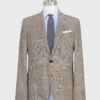 Virgil No. 3 Suit In Brown/Bone/Orange Plaid Prince Of Wales Hopsack